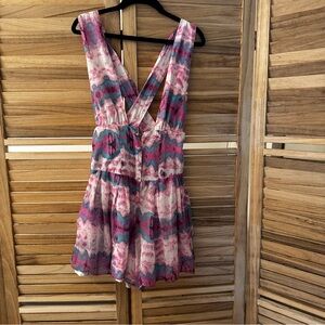 Rare Vanessa Mooney Watercolor Venus Multicolor Romper size S